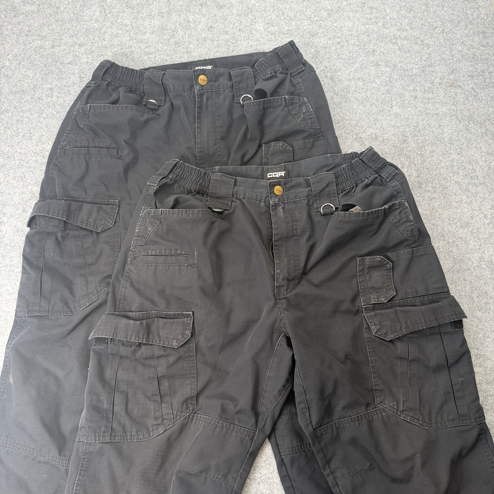 Lot Of 2 CQR Pants Mens 34x29 Black Ripstop Cargo Tactical Utility TLP120